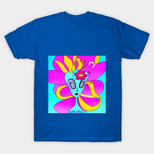 Abstract Alien Flower | AI Generated Design by @remlorart T-Shirt by Remlor